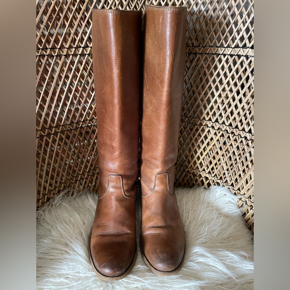 Frye Chestnut brown Leather Knee high Boots